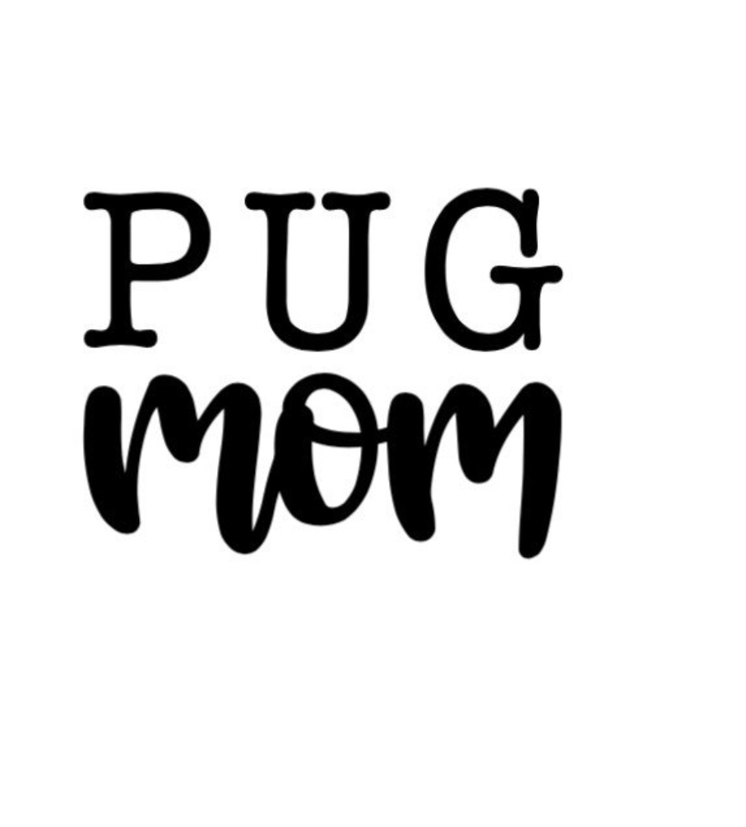 Pug Mom Car Window Decal Dog Decal Fur Babies Laptop - Etsy