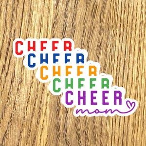 Cheer Mom Vinyl Sticker Decal: Water Resistant Laptop Decoration