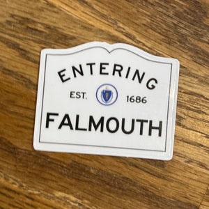 Falmouth MA Vinyl Sticker: Water Resistant Laptop Decal