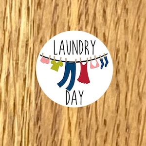Laundry Day Planner Stickers, .5" round, 40 stickers, planning stickers,  organizing stickers, housework stickers, back to school