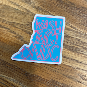 Washington DC Vinyl Sticker: 2.5&quot; Laptop Decal, Water & UV Resistant