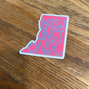 Washington DC Vinyl Sticker: Water Resistant Laptop Decal