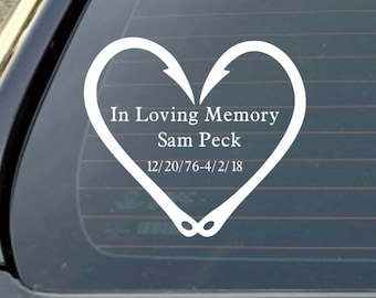 In Loving Memory Decal , memorial sticker, in memory car decal, RIP decal, RIP sticker, custom In memory decal, fishing Memorial decal