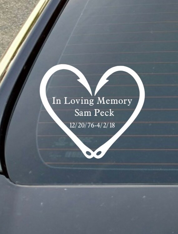 In Loving Memory Decal Memorial Sticker in Memory Car Etsy