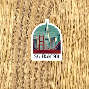 San Francisco California sticker 2.5&quot; sticker decal, sticker for laptop or water bottle sticker decal, newport beach, dan diego, hollywood,