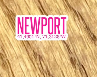 Newport RI 2.5” car sticker decal, water resistant  laptop vinyl laminated decal, rhode island sticker, westerly, ri decal