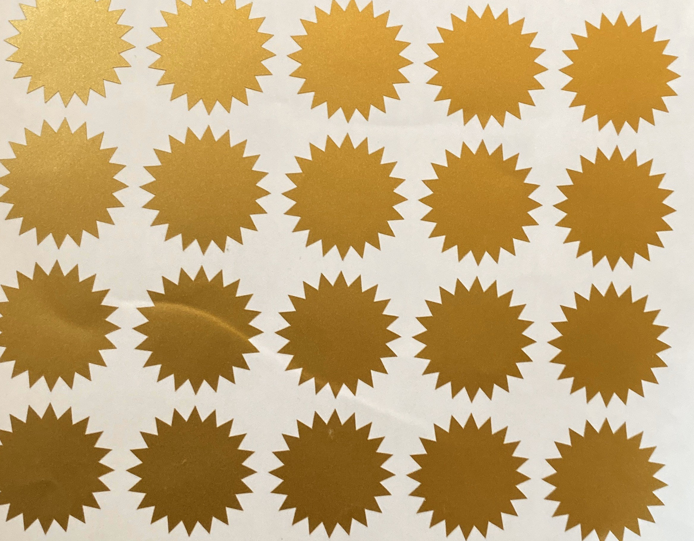 Starburst Stickers 20 2 tall gold Envelope Sticker | Etsy