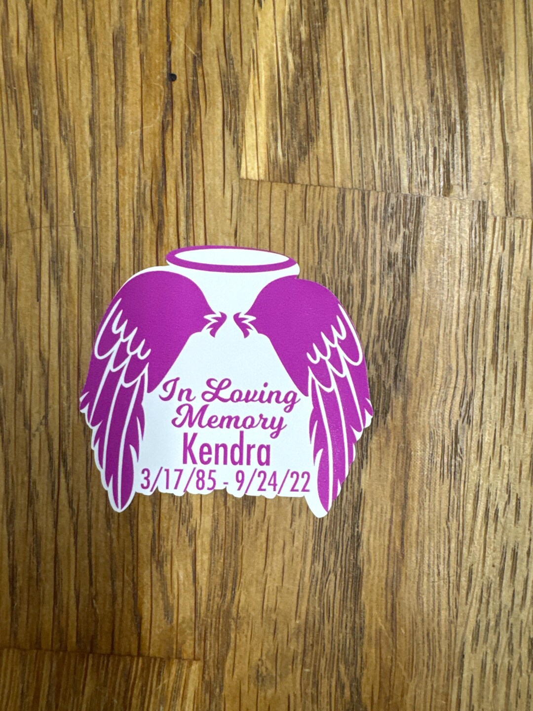 Custom Memorial Vinyl Sticker: Laminated RIP Decal, Laptop/water Bottle ...