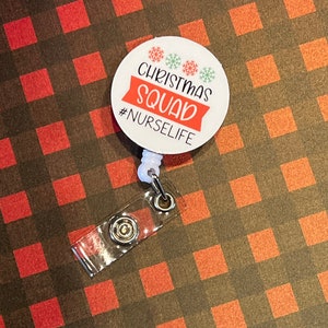 Christmas RN Badge reel Nursing school, nurse gift, nursing life, nurse badge ree, nursing gift, floral nurse gift, rts, ready to ship