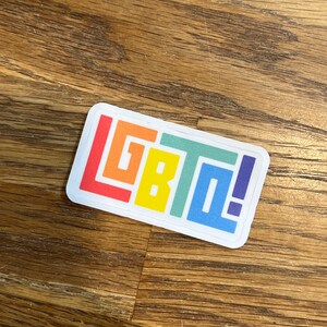 Gay Pride sticker 2.5&quot; sticker decal, sticker for laptop or water bottle, Gay pride, trans pride, love is love, lgbtq+ sticker decal,
