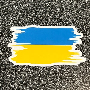 4” wide Ukraine Flag vinyl decal/sticker, 4”Ukrainian car decal for tumbler, car window, patriotic decal, military decal, car, Mothers Day