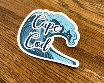 Cape cod 2.5” car sticker decal, water resistant  laptop vinyl laminated decal, ack sticker, westerly laptop, Nantucket water bottle