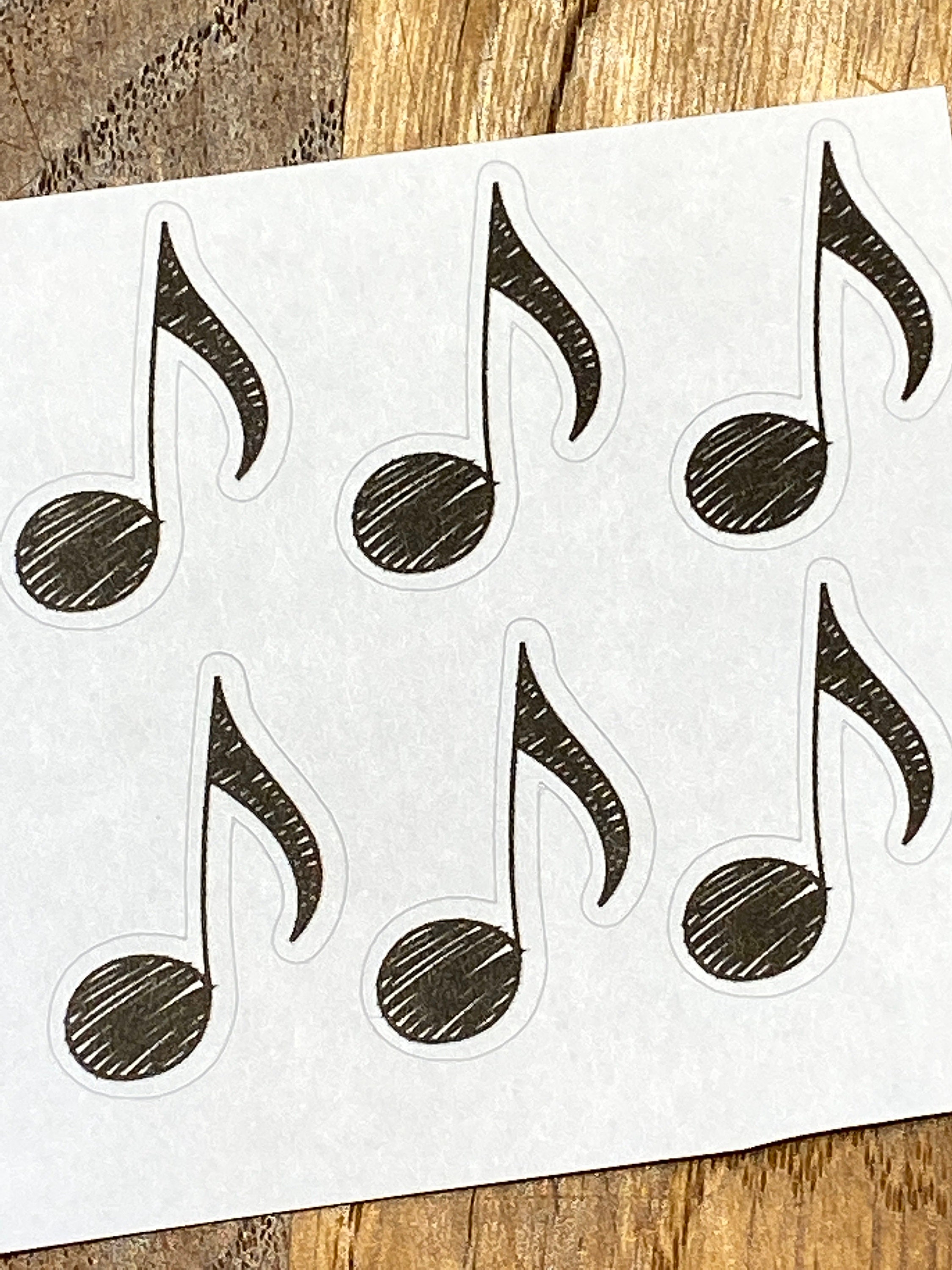 music note planner stickers music envelope stickers band etsy