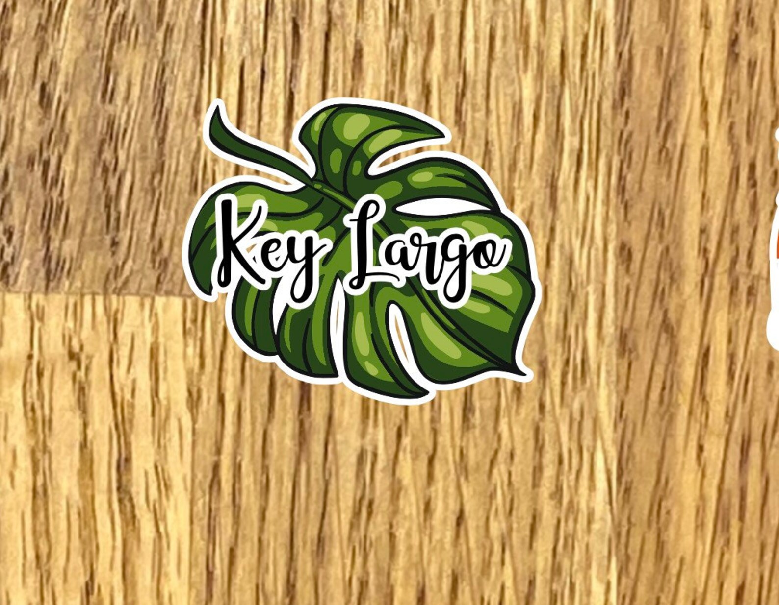 Key Largo Sticker Key Largo Sticker: Tropical Leaf Vinyl Decal - Etsy