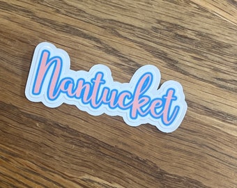 Nantucket Island 2.5” car sticker , water resistant  laptop vinyl laminated decal, ack sticker, Nantucket laptop, Nantucket water bottle