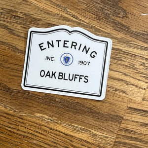 Oak Bluffs Sticker: Martha&#39;s Vineyard Vinyl Decal for Laptop