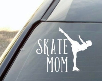 Ice Skating vinyl decal sticker for car window, laptop, customization available, Ice Skater, Ice Skate mom, Ice Skate sticker