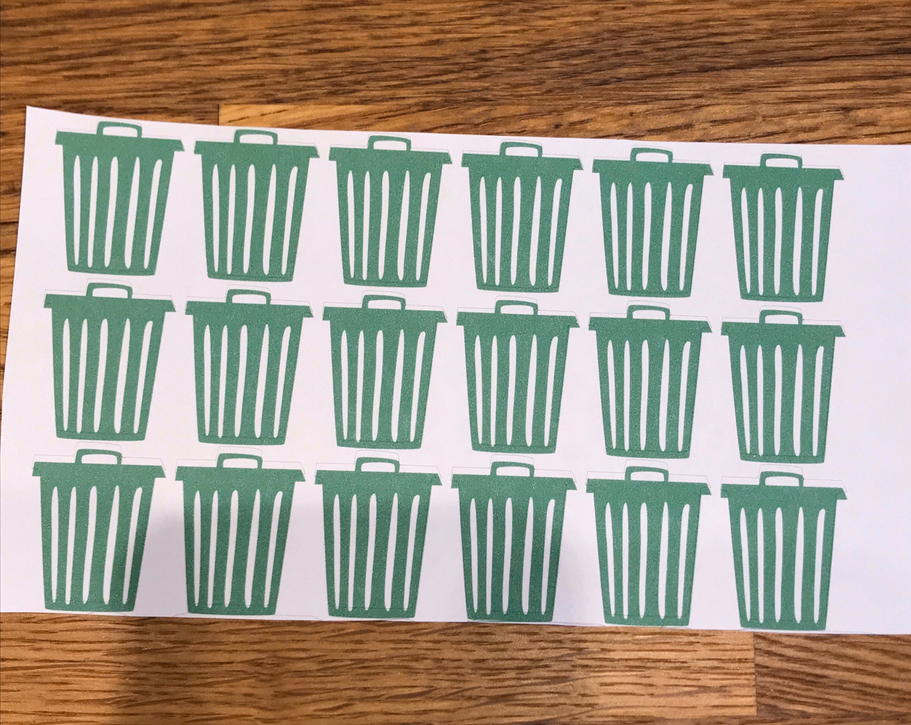 GARBAGE DAY mini stickers sheet of 28 .5 tall Etsy
