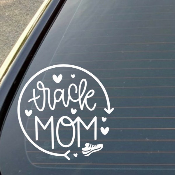 Track mom vinyl decal sticker for car window, laptop, customization available, runner gift, for the long run, track and Field