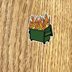 Dumpster Fire Vinyl Sticker: Anxiety Mental Health Decal