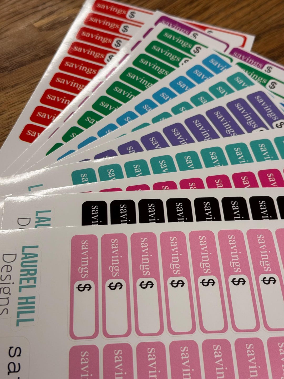 Savings Planner Stickers: Budget Tracker (3