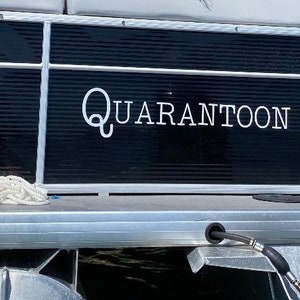 Custom Boat Name Vinyl Decal: Outdoor Rated Boat Lettering