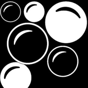 Bubble Wall Decals: Bathroom Decor, Removable Vinyl (30 pc)