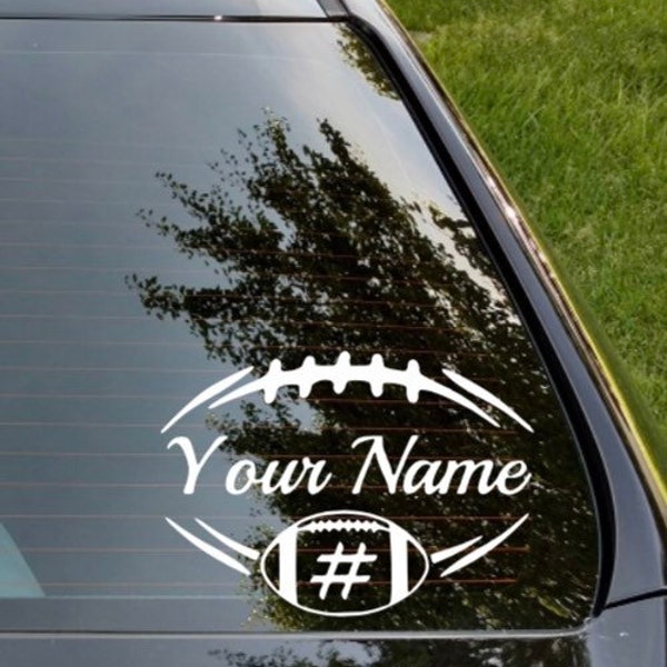 Football Car Decal Etsy