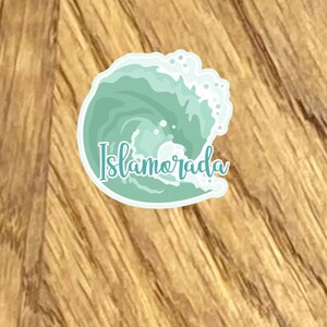 Islamorada Florida Sticker: Water Wave Vinyl Decal