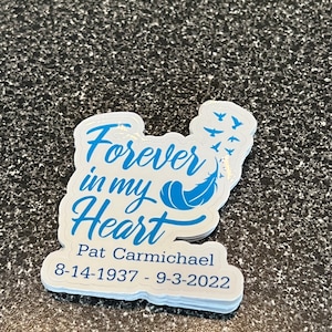 Custom memorial vinyl sticker ,  car decal vinyl laminated, 4” sticker, water bottle sticker, laptop, RIP, laptop decal
