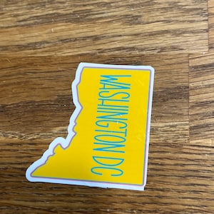 Washington DC Vinyl Sticker: Water Resistant Laptop Decal (2.5&quot;)