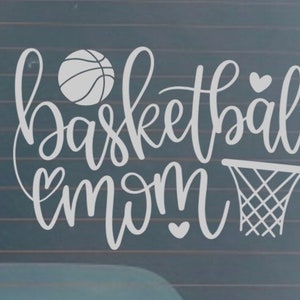 Basketball Mom or Dad Decal, Basketball family, basketball life, basketball decal for laptop, car window, tumbler, water bottle