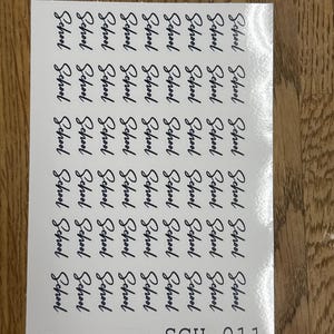 School planner Stickers, .8&quot;, 54/ sheet, 6.6x4.5&quot; sheet, sch-011, black