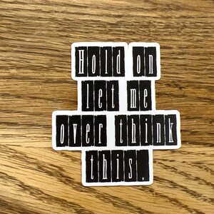 Anxiety Water Bottle Sticker: Mental Health Car Decal (2.5&quot;)