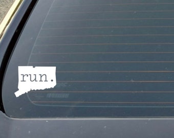laptop for the long run Runner vinyl decal sticker for car window 5k runner gift running slow running mom marathon