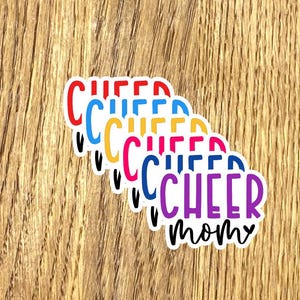 Cheer Mom Vinyl Sticker Decal: Water Resistant Laptop Decoration