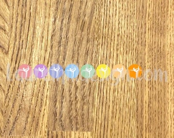 Yoga Class Planner Stickers: .5 Round, 24 Stickers