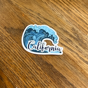 California sticker 2.5&quot; sticker decal, sticker for laptop or water bottle sticker decal, newport beach, dan diego, hollywood,