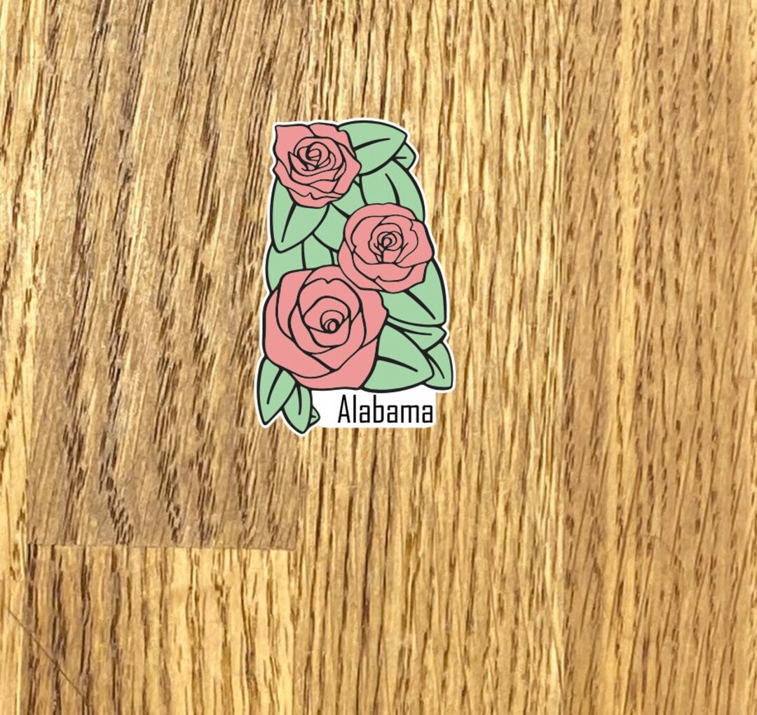 Alabama Roses Sticker 2.5 Sticker Decal, Sticker for Laptop or Water