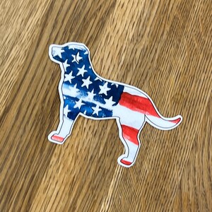 Labrador Flag Sticker: UV-Protected Dog Mom Decal (2.5”)