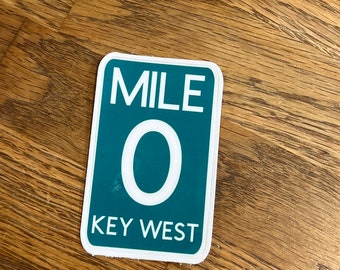 Key west FLORIDA  sticker 2.5" sticker decal, sticker for laptop or water bottle sticker decal, conch,