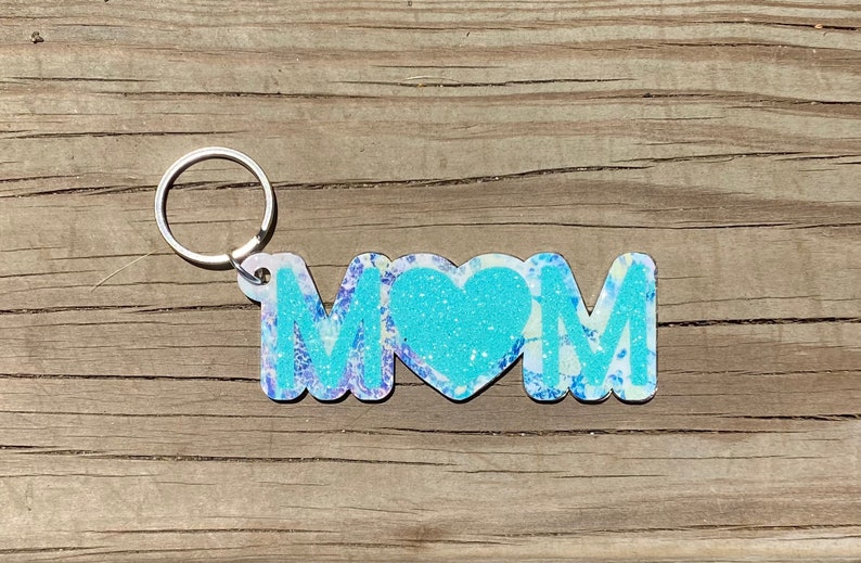 ready to ship RTS Mom glitter keychain mama bear bag tag mom keychain summer decal key chain tribe mom sprinkles gift for mom