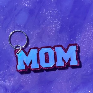 ready to ship RTS Mom glitter keychain mama bear bag tag mom keychain summer decal key chain tribe mom sprinkles gift for mom