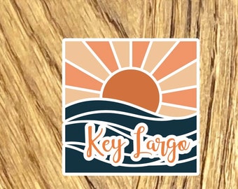 Key largo  sticker 2.5" sticker decal, sticker for laptop or water bottle sticker decal, conch,