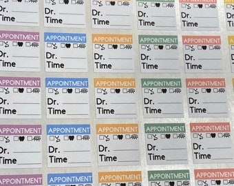 Appointment Planner Stickers, 1", 24 per sheet, work, Doctor stickers, Dr appointment stickers, dentist appointment,