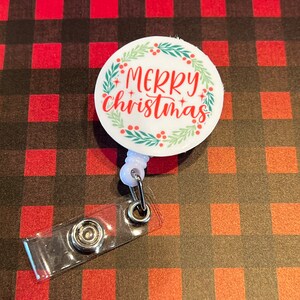 Christmas RN Badge reel Nursing school, nurse gift, nursing life, nurse badge ree, nursing gift, floral nurse gift, rts, ready to ship