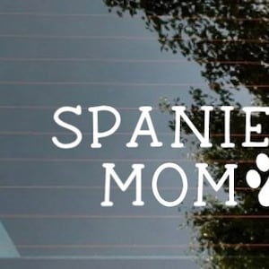 Spaniel Mom Car Decal: Dog Laptop Sticker