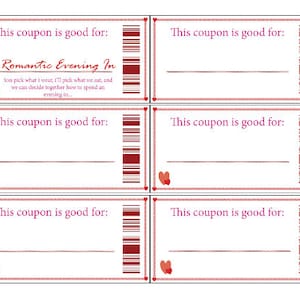 Wife Coupon Book Printable Digital Stocking Stuffer Valentine's Day Romance Anniversary Gift Wife Love image 3