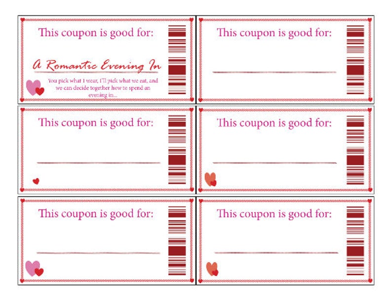 Wife Coupon Book Printable Digital Stocking Stuffer Valentine's Day Romance Anniversary Gift Wife Love image 3