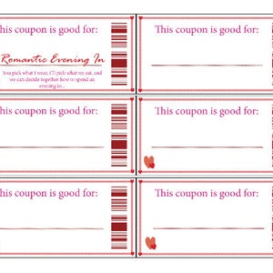 Love Coupon Book Printable Digital Stocking Stuffer Valentine's Day Romance Anniversary Gift image 3